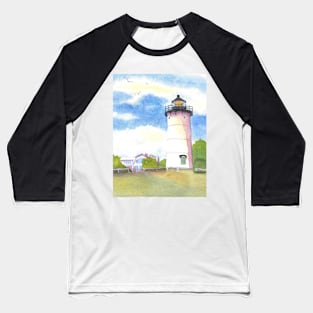 Marthas Vineyard Lighthouse Baseball T-Shirt